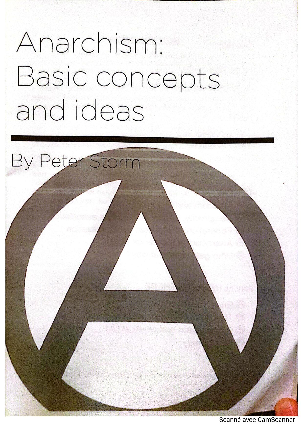 Anarchism: Basic concepts and ideas