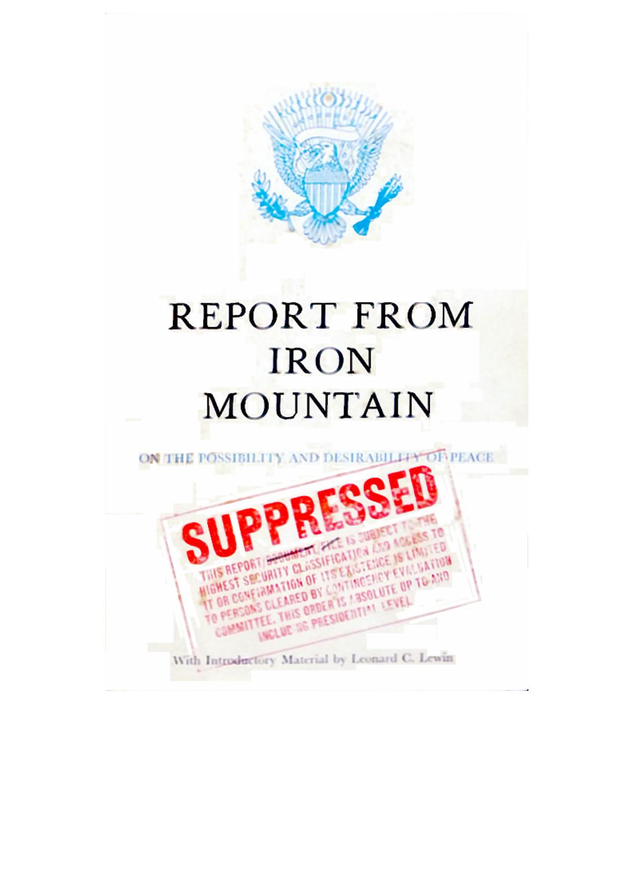 Report from Iron Mountain: On the Possibility and Desirability of Peace